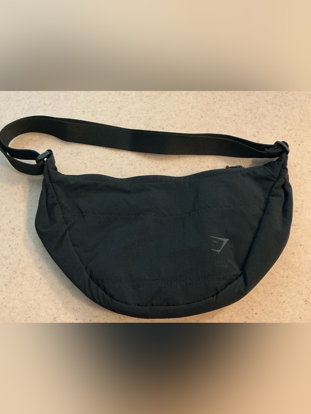 Gymshark Black Curved Sling Belt Bag